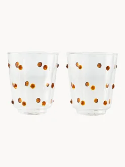 Set di 2 bicchieri in vetro borosilicato soffiato Nob