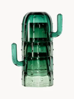 Set di 4 bicchieri in vetro soffiato Stack-a-Cactus