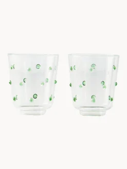 Set di 2 bicchieri in vetro borosilicato soffiato Nob