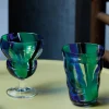 Set di 2 bicchieri in vetro soffiato Folk