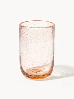 Set di 4 bicchieri in vetro soffiato con bolle d'aria Hippolyte