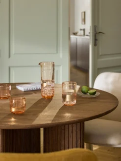 Set di 4 bicchieri in vetro soffiato con bolle d'aria Hippolyte