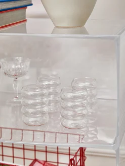 Set di 4 bicchieri in vetro soffiato borosilicato Bubbly