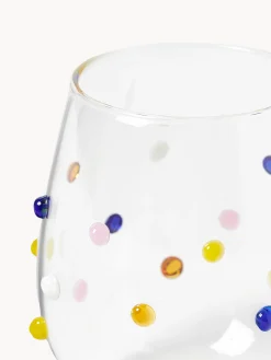 Set di 4 bicchieri in vetro soffiato Perli