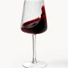 Set di 4 bicchieri vino rosso fatto a mano con struttura millerighe Cami