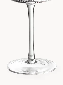 Set di 4 bicchieri vino rosso fatto a mano con struttura millerighe Cami