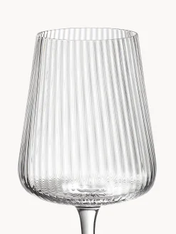 Set di 4 bicchieri vino rosso fatto a mano con struttura millerighe Cami