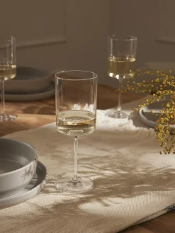 Set di 4 calici da vino bianco in cristallo Xavia