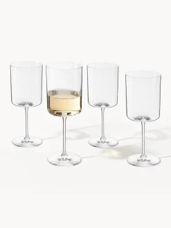 Set di 4 calici da vino bianco in cristallo Xavia