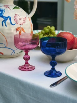 Set di 2 calici da vino in cristallo Rose