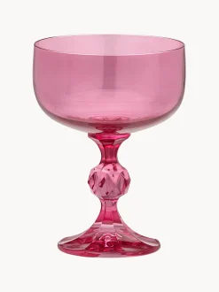 Set di 2 calici da vino in cristallo Rose