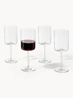 Set di 4 calici da vino rosso in cristallo Xavia