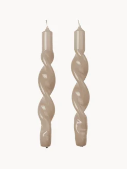 Set di 2 candele a bastoncino fatte a mano Twist