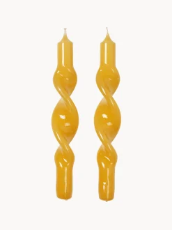 Set di 2 candele a bastoncino fatte a mano Twist