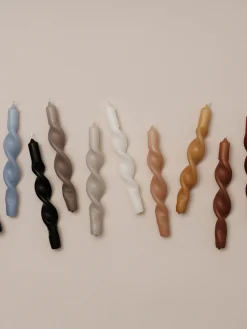 Set di 2 candele a bastoncino fatte a mano Twist