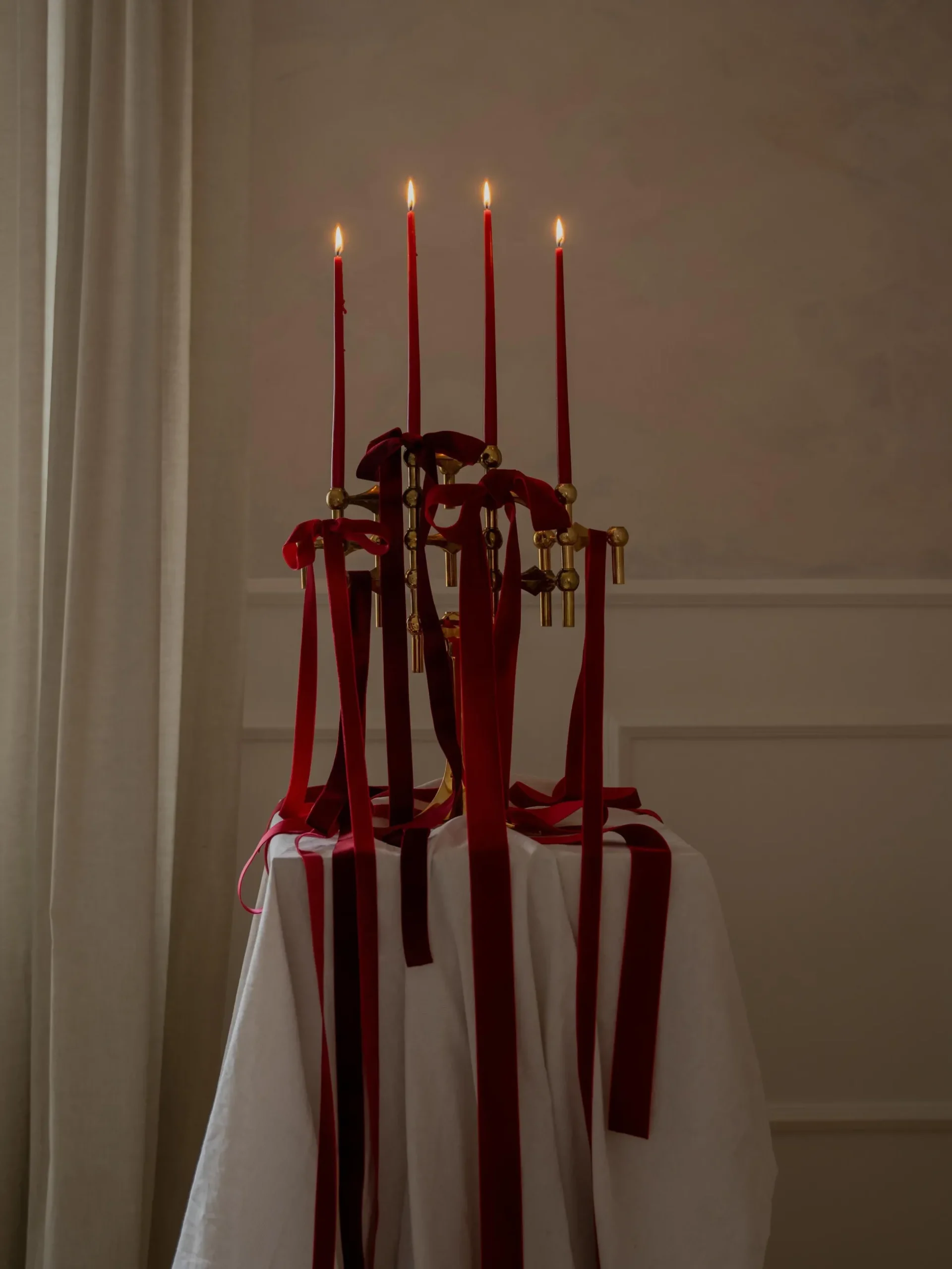 Set di 6 candele a bastoncino sottili Stoff Nagel