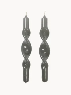 Set di 2 candele a bastoncino fatte a mano Twist