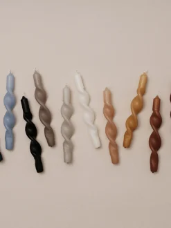 Set di 2 candele a bastoncino fatte a mano Twist
