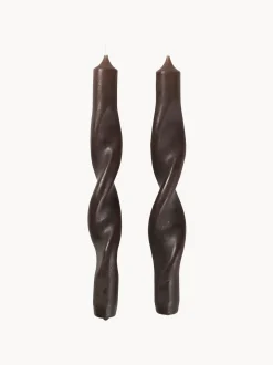 Set di 2 candele a bastoncino fatte a mano Twist