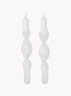 Set di 2 candele a bastoncino fatte a mano Twist