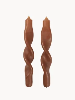 Set di 2 candele a bastoncino fatte a mano Twist