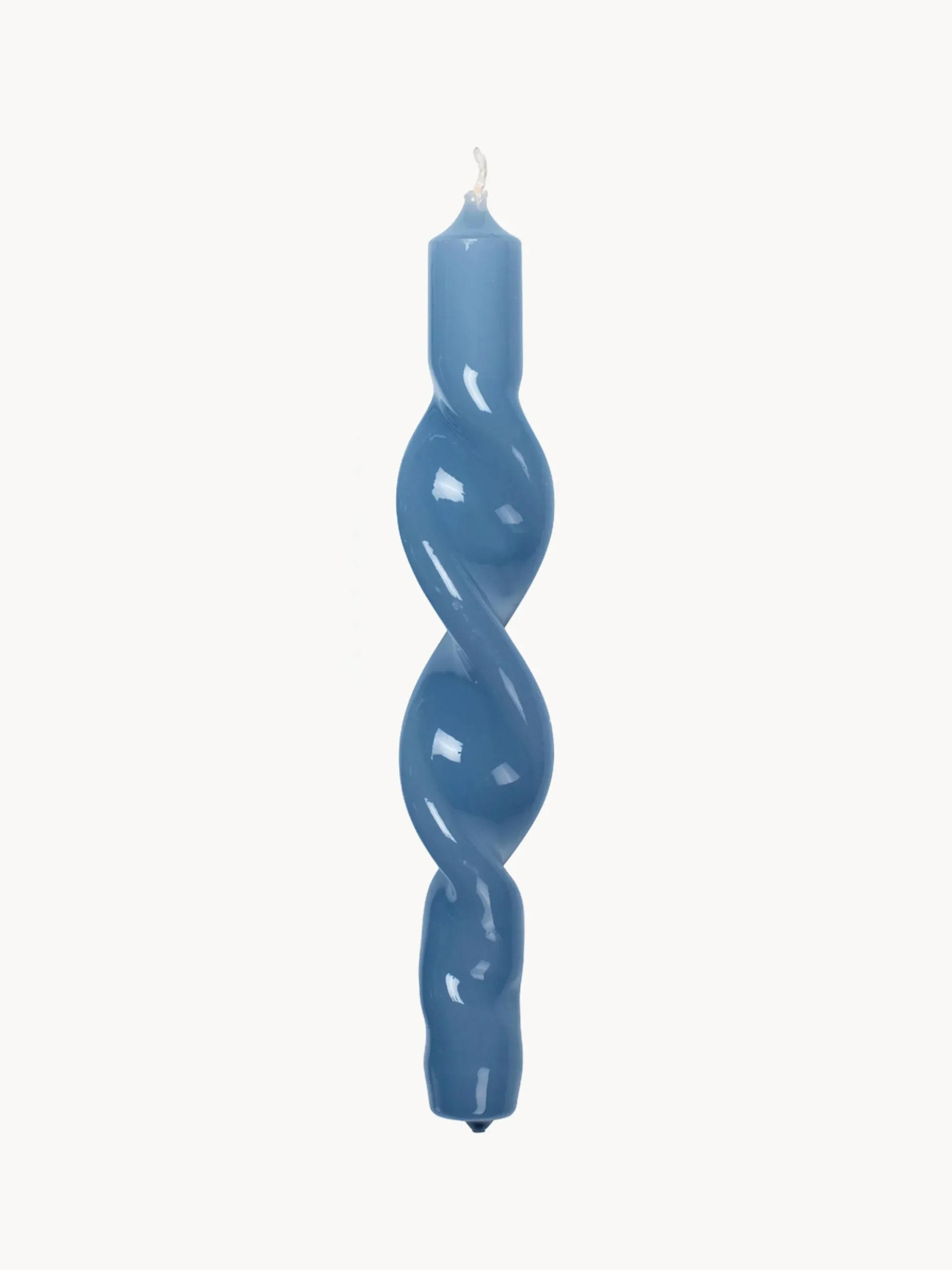 Set di 2 candele da tavolo fatte a mano Twist