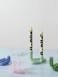 Set di 4 candele Happy