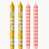 Set di 4 candele lunghe Happy