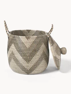 Set di 2 cesti con coperchio Mija