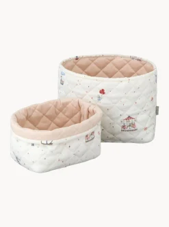 Set di 2 cestini in cotone organico Carousel
