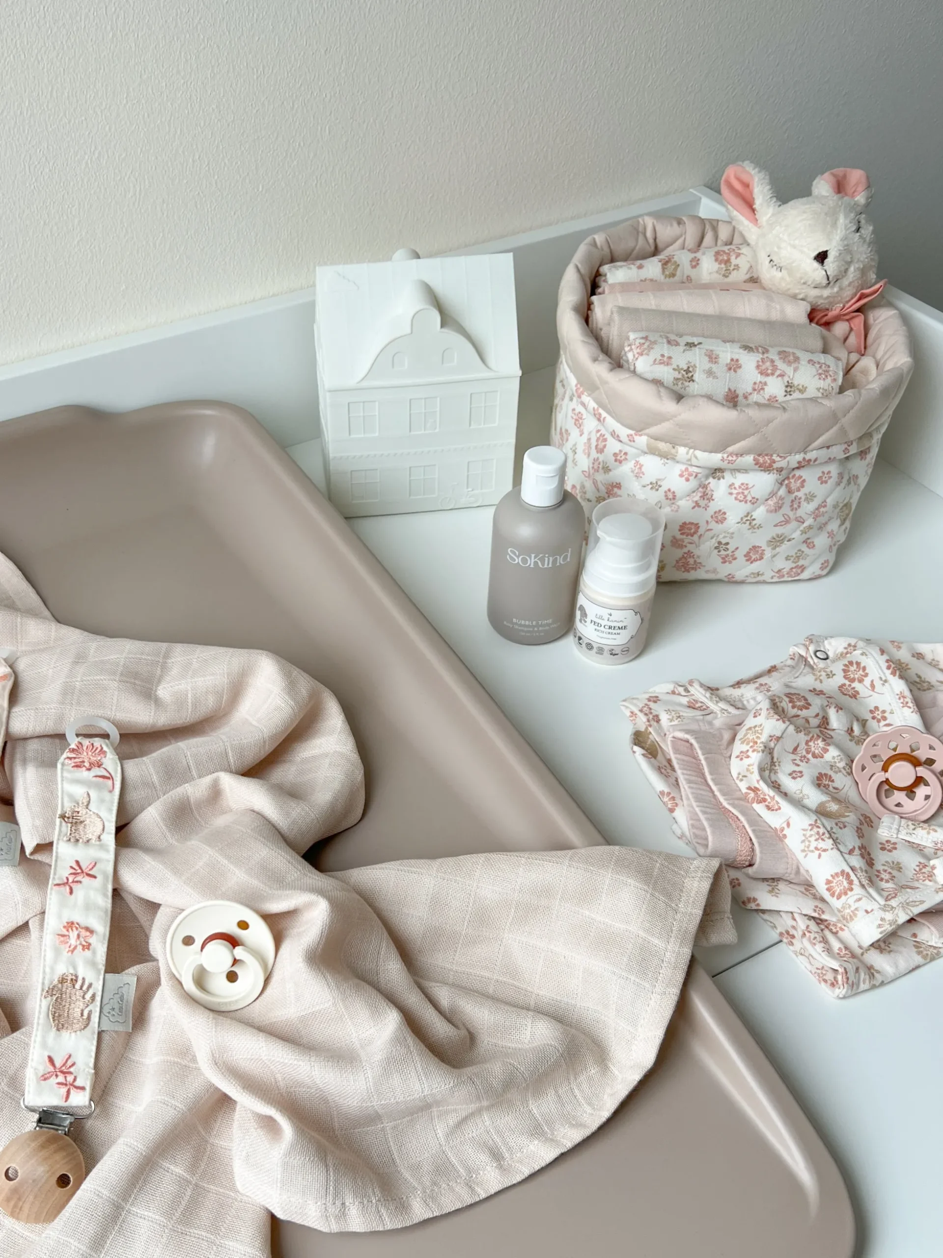 Set di 2 cestini in cotone organico Bows