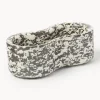 Set di 2 ciotole decorative in marmo tecnico Elara