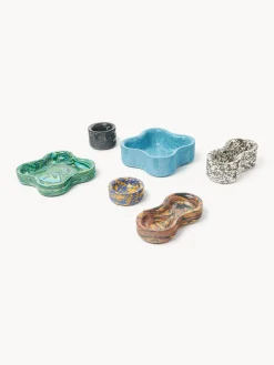 Set di 6 ciotole decorative in marmo tecnico Elara