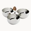 Set di 3 ciotole per salse con manico in pelle Wyatt