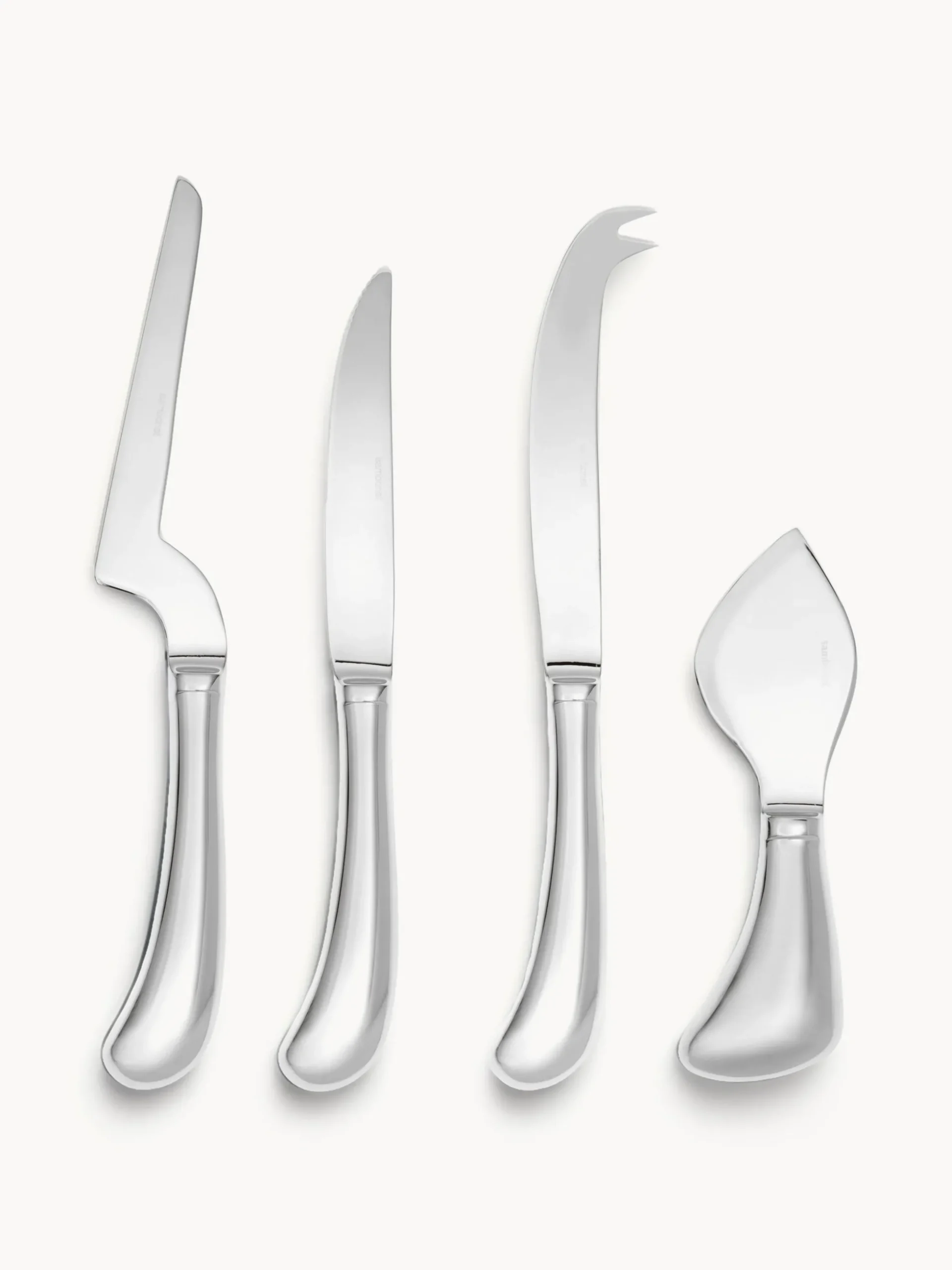 Set di 4 coltelli da formaggio in acciaio inox Living