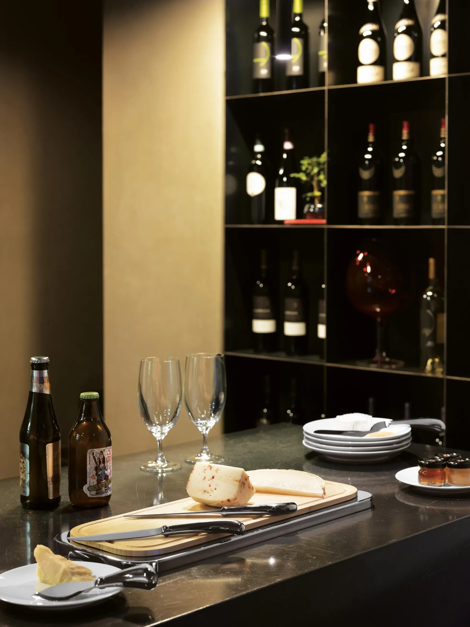 Set di 4 coltelli da formaggio in acciaio inox Living