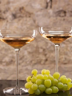 Set di 6 coppe champagne in cristallo Swing