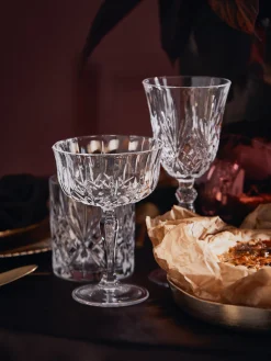Set di 6 coppe da champagne in cristallo con motivo in rilievo Opera