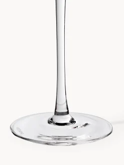 Set di 4 coppe da champagne in vetro soffiato con bordo dorato Aleo