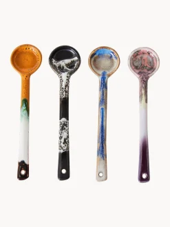 Set di 4 cucchiai fatti a mano con smalto reattivo 70's