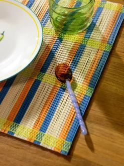 Set di 4 cucchiai in vetro borosilicato fatti a mano Duet