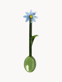 Set di 2 cucchiai in vetro borosilicato fatti a mano Flora