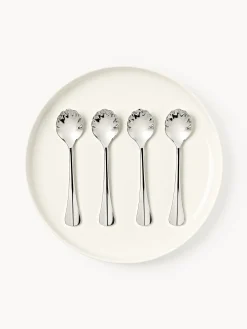 Set di 4 cucchiaini in acciaio inox lucido Ondine
