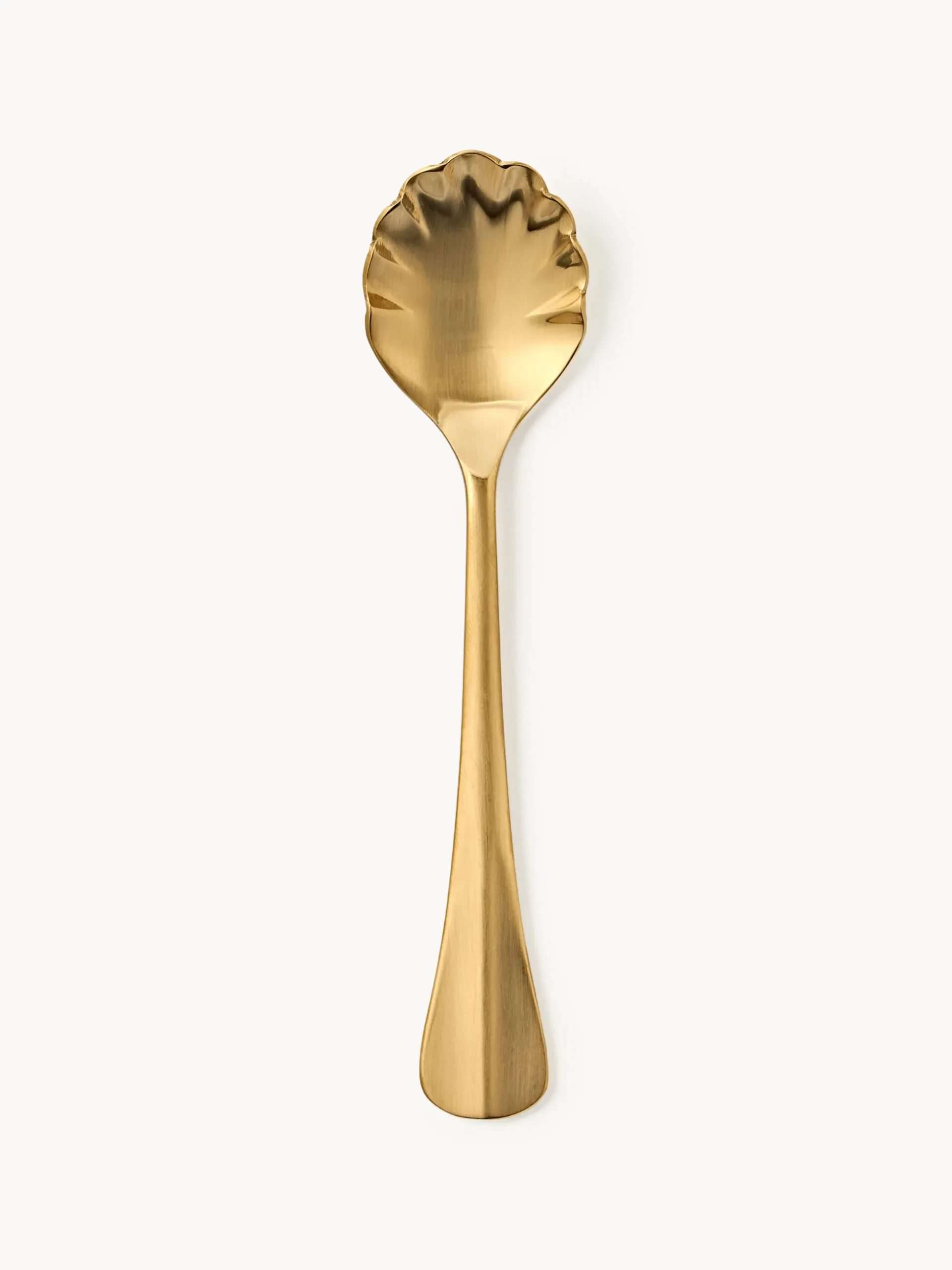 Set di 4 cucchiaini in acciaio inox spazzolato Ondine