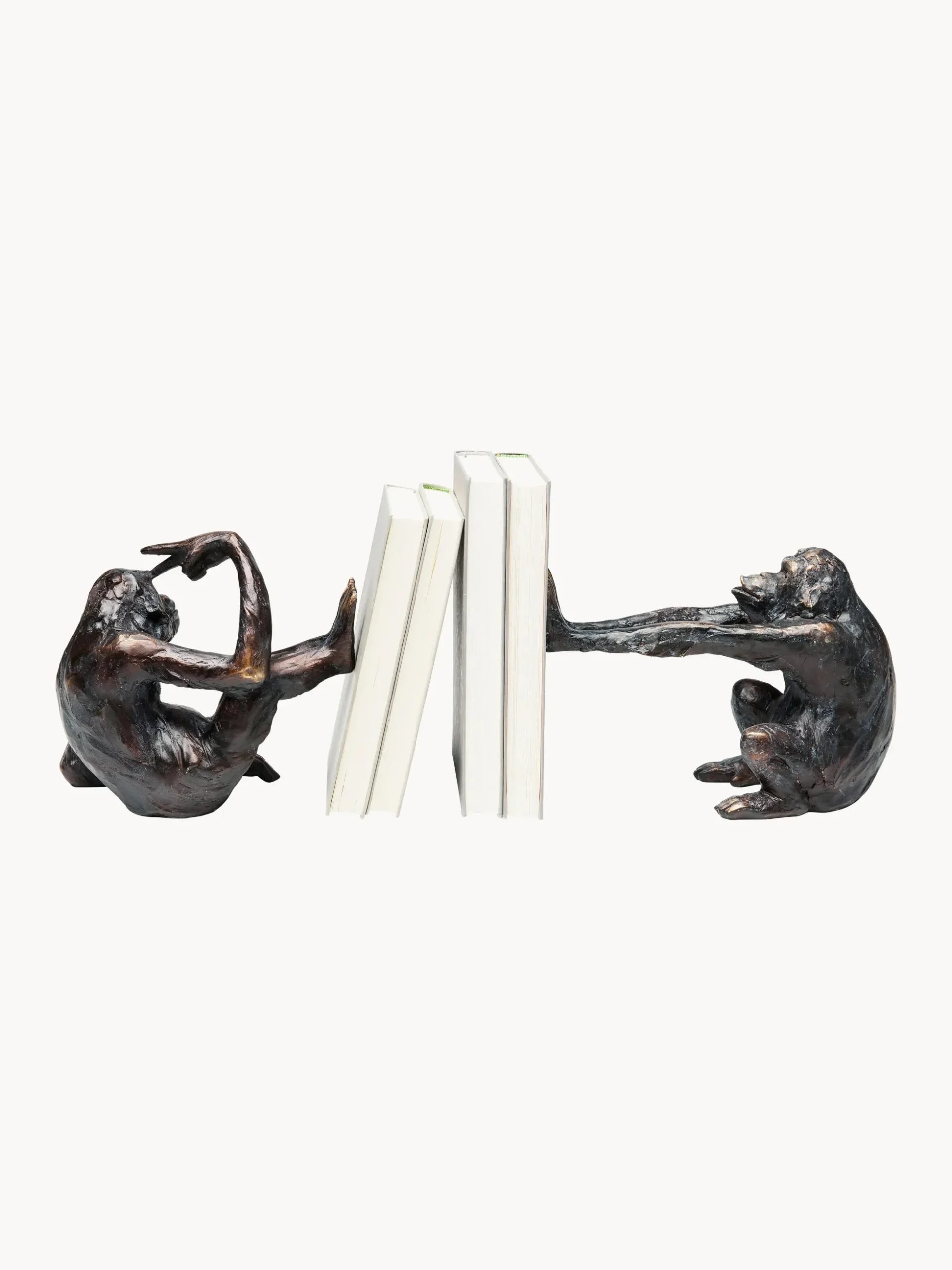 Set di 2 fermalibri fatti a mano Monkey Kare