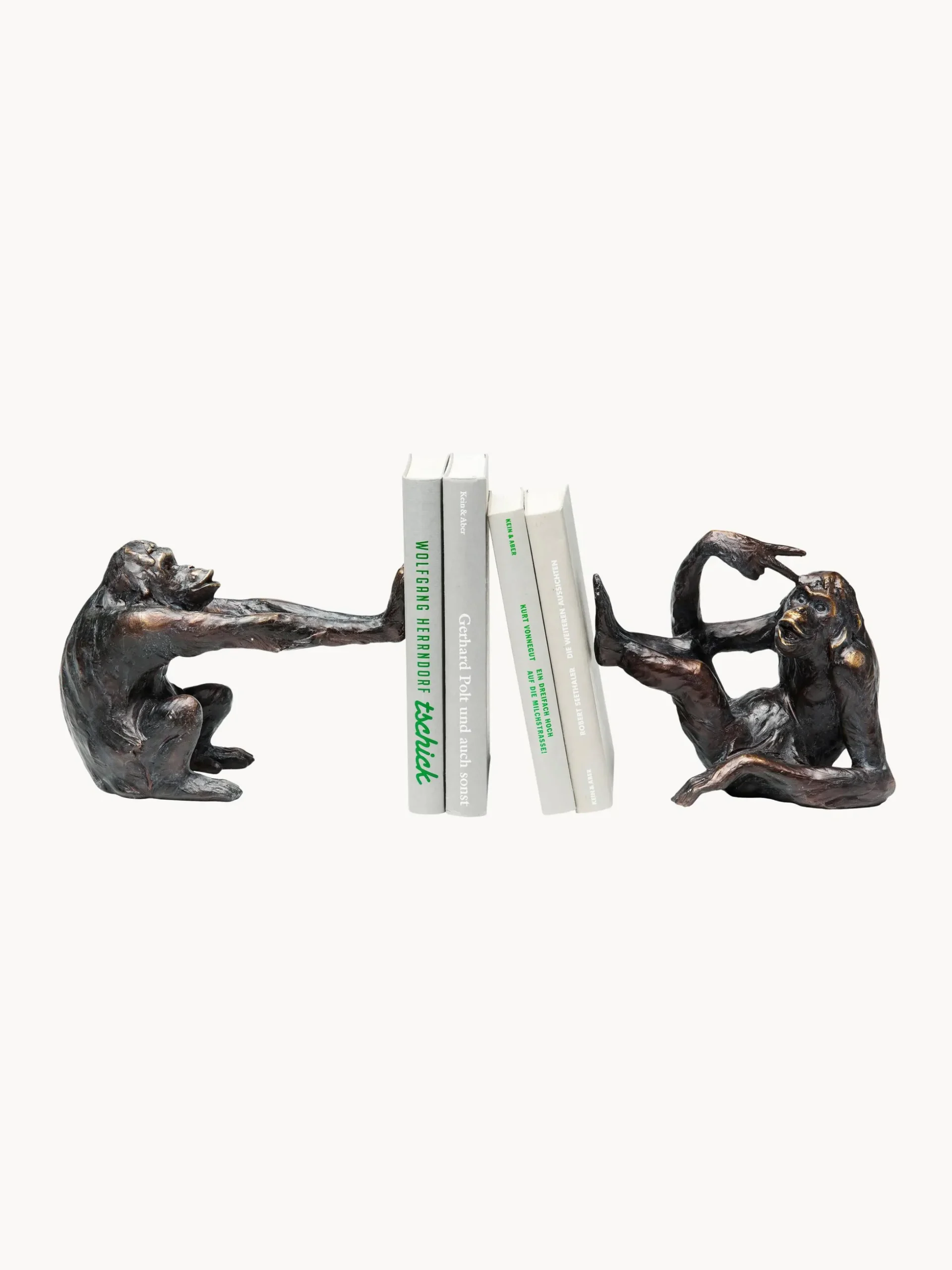 Set di 2 fermalibri fatti a mano Monkey Kare