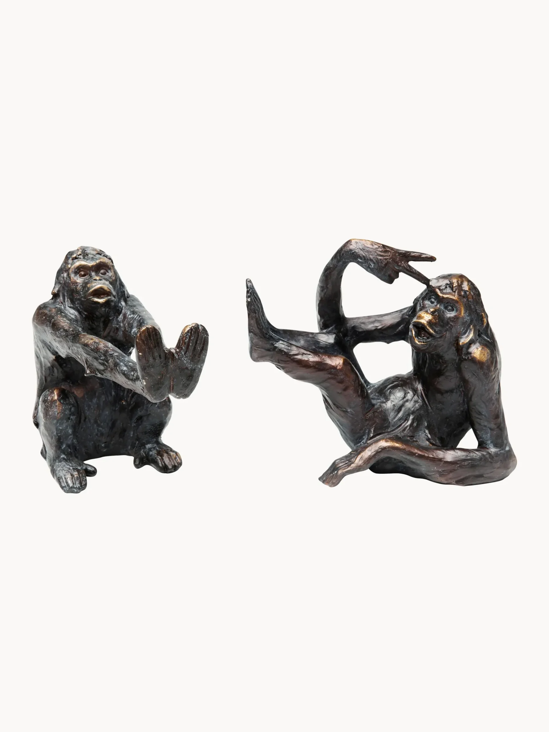 Set di 2 fermalibri fatti a mano Monkey Kare