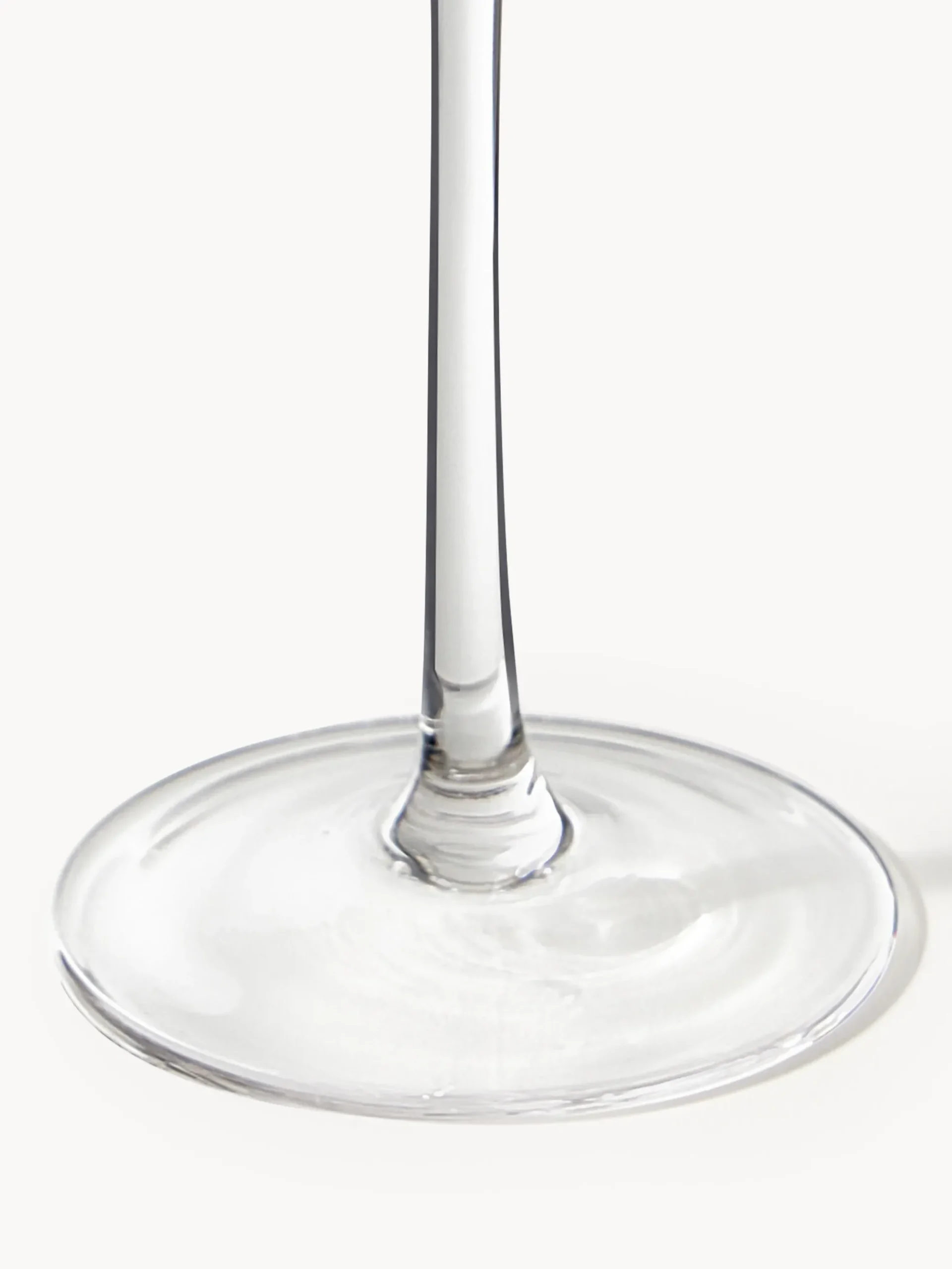Set di 4 flute da champagne in vetro soffiato con bordo dorato Aleo