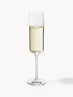 Set di 4 flute da champagne in cristallo Xavia