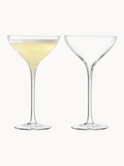 Set di 2 flute da champagne in vetro soffiato Savoy